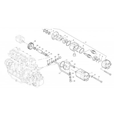 Гидравлический насос VOE17450065, ZM2814556, Haldex 1920195