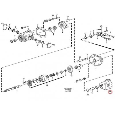 Гидравлический насос VOE 11996301 Hydraulic pump Volvo L120B VOLVO BM, L90B VOLVO BM