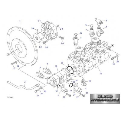 Гидравлический насос Takeuchi 1902020300 Tandem Drive Pump