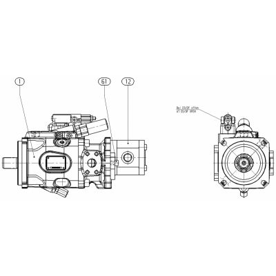 Гидравлический насос R902483195 Rexroth A10VO63LA8DS/53L-VSD12H00