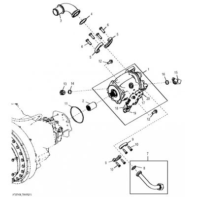 Гидравлический насос John Deere AT354782, PG201606