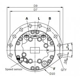 Гидравлический мотор R921811696 Rexroth MCR5F680F250Z33A0M1L01SO469G