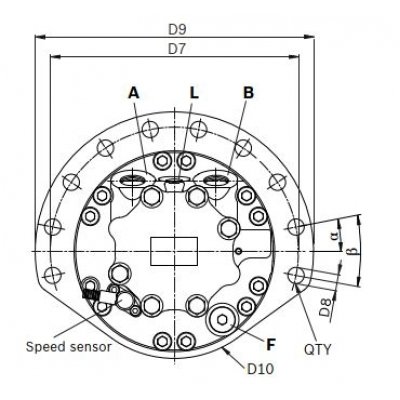 Гидравлический мотор R921811696 Rexroth MCR5F680F250Z33A0M1L01SO469G